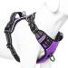 Heele dog harness without train breast dishes for large dog adjustable reflective dog dishes breathable dog harness with padded handle no-pull dog harness purple XL XL-breast size: 53-97cm uni-lila