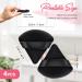 AMMON 4 Piece Triangle Soft Makeup Powder Puff Set - Velour Pure Cotton Puffs for Loose Mineral Powder - Black - Buy Online on GoSupps.com
