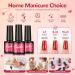 Coscelia UV Nail Polish Set with 6W Lamp | 4 Colors Pink Nude Gel Polish | Complete Nail Art Starter Kit with Base & Top Coat - Buy Online on GoSupps.com