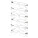 6-Pack Reading Glasses with Spring Hinges Readers for Man and Women Professional Transparent 6-pack Transparent 3.0 x