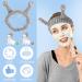 Molain Coral Fleece Face Washing Headband for Women - Cute Elastic Makeup & Spa Hair Band in Gray - Buy Online on GoSupps.com
