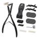 Gomake Tape in Hair Extension Tools Kit with Flat Surface Stainless Steel Tape in Hair Extensions Sealing Clamp Plier Tape Remover Scraper Tool  Hair Clips  Human Hair Extensions Styling Tools-Black