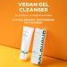 Vegan Gel Cleanser 4.06 fl. oz | Gentle Moisturizing Face Wash for Oily & Dry Skin | Plant-Based Coconut Cleanser for Men & Women - Buy Online on GoSupps.com