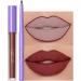 Facynde Liquid Lipstick & Lip Liner Set | Velvety Nude Lip Gloss | Waterproof Non-Stick Makeup Gift Set - Buy Online on GoSupps.com