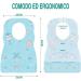 Buy HTBAKOI Disposable Baby Bibs - 60 Waterproof One-Way Cookie Design for Mess-Free Feeding - Buy Online on GoSupps.com