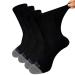 ZAKASA Diabetic Socks for Men and Women Cotton Non Binding Diabetic Ankle Socks Extra Wide Loose Top Socks - 4 Pairs Size 5-9 | 10-13