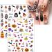 Pink Halloween Valentine's Day Nail Stickers 10 Sheets Self-Adhesive Nail Decal Pumpkin Ghosts Pink Nail Art Decoration Design Supplies - Buy Online on GoSupps.com