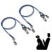 Yaodhaod dogs seat belt steel wire bite -resistant dog belt for car double tick and buckle adapter for dogs cats pet car dog safety belt (80cm blue) 80cm 2PCs blue
