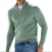 Ganfancp Men's Cozy Quarter Zip Sweater in Green - Winter Knitted Pullover for Merry Christmas - Buy Online on GoSupps.com