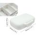 Small Pill Box Organizer | Travel Medication Case with 3 Compartments | Daily Vitamin Holder - White - Buy Online on GoSupps.com