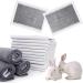 kathson Rabbit Pee Pads Disposable Cage Liners All-Absorb Black Carbon Odor-Control Bunny Training Accessories with Quick-Dry Surface for Puppy Guinea Pig Kitten Hedgehog Small Animals 17.7" x 23.6" / 50PCS