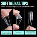 Tomicca Stiletto Long Nail Tips - 240 Half Matt Gel Full Cover Tips for Geln gel & Acrylic Nails - Buy Online on GoSupps.com