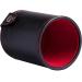 Black PU Leather Dice Cup Set with Storage Compartment + (5) 16mm Transparent Dice | Gift Boxed | Smoke/Red - Buy Online on GoSupps.com