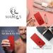marQus Manicure Set for Women and Men - 4 Piece Pedicure Kit with Sharp Nail Scissors, Tweezers, Nail Clippers & Sapphire Nail File from Solingen - Ideal for Traveling - Red - Buy Online on GoSupps.com