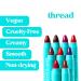 Thread Beauty Color It Vegan Lipstick - Moisturizing Satin Matte Lip Color in Brave | International Shipping Available - Buy Online on GoSupps.com