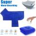 Super Absorbent Dolahovy Microfiber Dog Bathrobe Towel - Adjustable Fast-Dry Coat for Small Medium & Large Dogs - XS Blue - Buy Online on GoSupps.com