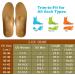 Men's Thin Leather Insoles for Flat Feet & Plantar Fasciitis - Arch Support Replacement Soles in Yellow - Size 10.5-11 M US - Buy Online on GoSupps.com