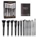 Zoreya 15-Part Make-Up Brush Set with Case | Premium Blending Powder Blush and Concealer Brushes - Perfect for Eye Cosmetics & Daily Makeup - Buy Online on GoSupps.com
