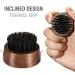 BFWood Beard Brush for Men - Boar Bristles - Small Round Black Walnut Wood - Buy Online on GoSupps.com