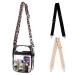 NOCOKO Clear Bag Stadium Approved with 3 Strap Replacement, Small Clear Crossbody Purse for Concert Festival Sports Events 001
