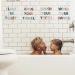 8PCS Colorful Kids Bathroom Decor - Washroom Rules Inspirational Wall Sticker Set - Buy Online on GoSupps.com