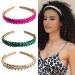 scicent Headbands for Women Rhinestones Head Bands Crystal Beaded Jeweled Sparkle Band Handmade Sequin Embellished Headpiece Headwear Party Green Hair Accessories Green - 16205 - Buy Online on GoSupps.com