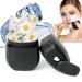 Ice Face Roller Ice Roller for Face and Eye V-Shaped Design Food-Grade Leak-Proof Silicone Cube Reusable Face Massage Facial Beauty Ice Roller Ice Mold for Face Beauty Gift for Women 4.5*2.5*1.5 Inch black