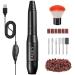 All electrical nail cutter 20 000 rpm nail cutter for gel nails portable manicure pedicure nail drill kit with grinding straps and nail drills black