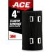 ACE 4 Elastic Bandage with Clips - Black | Ideal for Leg, Shoulder & More | 1 Count - Buy Online on GoSupps.com