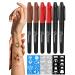 6-PCS Temporary Tattoo Markers for Skin Washable Markers-Removable Tattoo Markers Multi-coloured Skin Safe Tattoo Kit for Teens  Kids  Adults Tattoo Pens for Body & Face Art with 3 Tattoo Stencil Papers