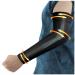 Lymphedema Medical Compression Arm Sleeve for Men Women 20-30 mmHg Graduated Compression Full Arm Support with Silicone Band Long Circulation Pressure Arm Brace for Arthritis Bursitis Edema Black (Single) Small