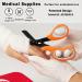 High-Quality Medical Scissors with Carabiners - Non-Stick 19 cm Bandage Scissors - 2 Pack Black/Orange - Buy Online on GoSupps.com