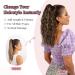 Brikabia 40cm Chocolate Brown Blonde Ponytail Extension - Long Wavy Curly Clip-In Hair Parts for Women - Buy Online on GoSupps.com