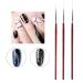 3 Pcs Nail Art Liner Brushes Set - UV Gel & Acrylic Painting Tools for DIY Manicure - Perfect Striping Brush Pen for Nail Art - Buy Online on GoSupps.com