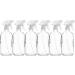 Sally s Organics Clear Glass Spray Bottles - 6 Pack - 16oz Refillable Bottle for Laundry Linen Sprays Vinegar Plant Misting & Hair Styling - Chemical-Resistant with Adjustable Mist & Stream Sprayer