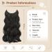 Invisible Hair Extensions - Feshfen Adjustable Darkest Brown Curly Hair with Wire - 45cm Secrets for Women - Buy Online on GoSupps.com