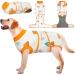 Kuoser Dogebody after op dog body after castration male bitch dogbody after op bitch breathable body for dogs after op leakage protection dog anti-wound licking op body dog orange l l (1 Pack) orange