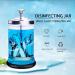 Barber Disinfectant Jar 21 Oz Manicure Sterilizing jar with Removable Basket Manicure Disinfecting Jar for Nail Tool Glass Salon Disinfecting Jar Container for Barber Supplies - Buy Online on GoSupps.com