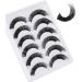 False Eyelashes Wispy Fuax Mink Lashes D Curl Fluffy Natural Lashes Human Silk Russian Strip Lashes Pack by Kiromiro 16mm Extension Strips