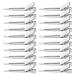 HUIMALL 20 Pieces Single Prong Hair Clips Metal Curl Clips Duckbill Clips Silver Alligator Hair Clips Hairdressing Clips Pin Curl Setting Clips Sectioning Clips for Styling Salon Barber