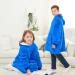 LOLANTA Dinosaur Shark Blanket Hoodie - Cozy Plush Sweatshirt for Kids Ages 3-12 - Warm Blue Blanket for 3-7 Years - Buy Online on GoSupps.com