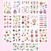 Ooopsi Ice Cream Temporary Tattoos for Kids - 180PCS Sweet Summer Tattoo Stickers - Girl Birthday Party Decorations (17 Sheets) - Buy Online on GoSupps.com