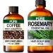 Coffee Essential Oil for Diffuse & Rosemary Essential Oil for Diffuser Set - Aromatherapy Grade Essential Oils Set - 2X 4 Fl Oz - Kukka