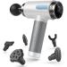 Massage Gun Deep Tissue, Percussion Muscle Massager Gun for Athletes Pain Relief with Upgrade Brushless Motor, 6 Massage Heads White