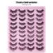 Shop 20 Pairs of Natural Look Wispy Fluffy Russian Strip Lashes | 3D Faux Mink Cat Eye False Eyelashes - 11-18MM Variety Pack - Buy Online on GoSupps.com