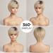 EMMOR HD Lace Front Pixie Cut Human Hair Wig with Bangs - Layered Short Blonde Wig for White Women - Buy Online on GoSupps.com