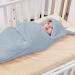 FUNUPUP Baby Hooded Swaddle Blanket - Blue Rabbit Design | Newborn Winter Fleece Sleeping Bag for Boys & Girls (0-3 Months) - Buy Online on GoSupps.com
