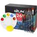 26 Color Fabric Paint Set with Brushes & Palette - Waterproof Textile Painting Kit for Clothes, Shoes, Canvases - Permanent Colors for Adult Artists - Buy Online on GoSupps.com