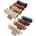 4.1 Inch Upgraded Large Claw Clips for Women Thick Hair Lolalet Double Row Teeth Hair Clips Big Matte Strong Hold Nonslip Rectangular Neutral Jaw Clip for Girls Thin Curly Long Hair -8 Pack Style A Black Leopard Brow...