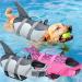 Izefia Dog Swimming Jacket - Protective Gray Swim Vest for Small & Large Dogs | Shark & Mermaid Design - Buy Online on GoSupps.com